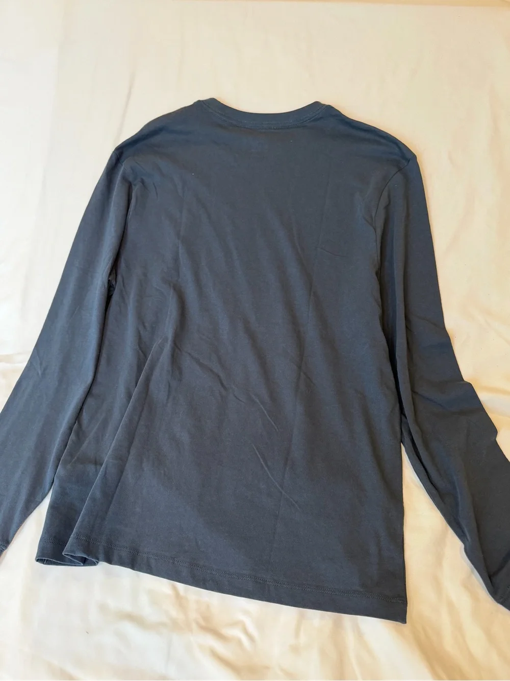 J. Crew Men's Long-Sleeve Crewneck Tee in Navy Blue